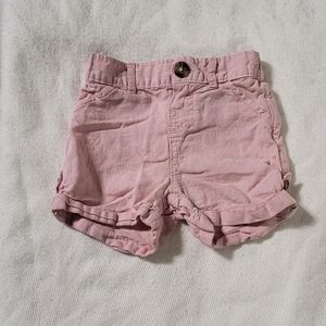 Cat & Jack Baby Girl Pink Striped Shorts Size 6-9M